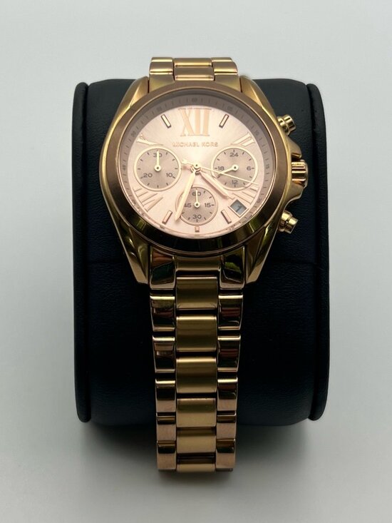 Michael Kors Ladies Watch MK5799 Chronograph Rose Gold  Extra Links and Working main image 5